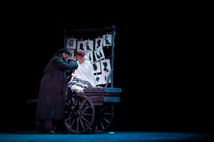 Geno Carr as Tateh (left) and Leila Manuel as The Little Girl
 Photo