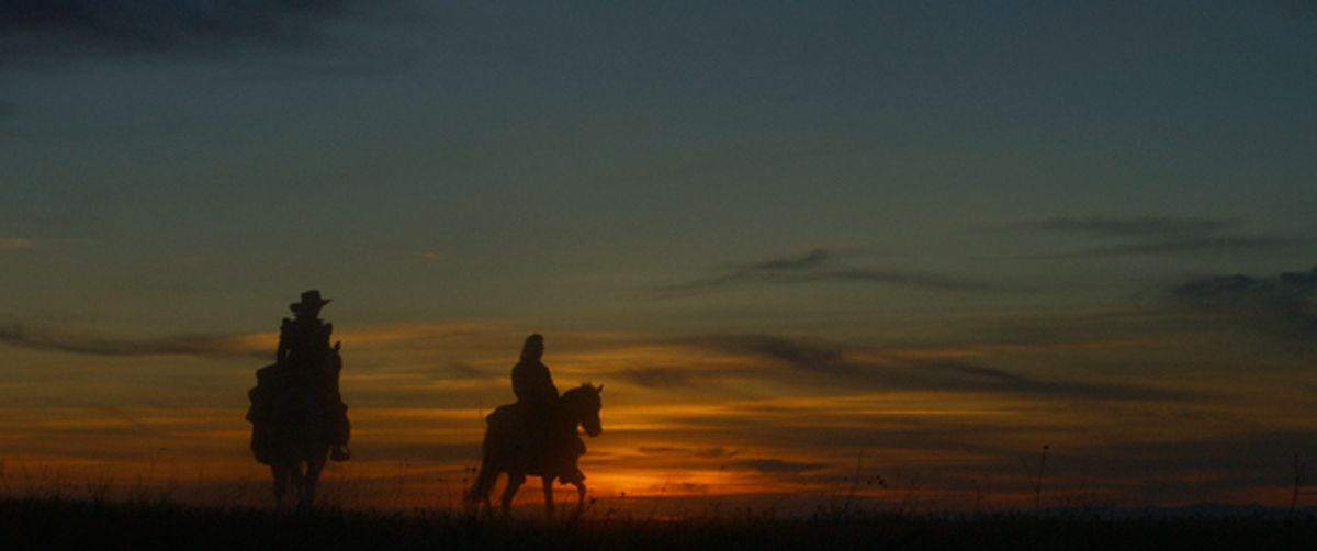 Chaske Spencer and Emily Blunt at 