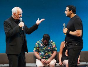 Colin Mochrie, Asad Mecci, and Hyprovisers Photo