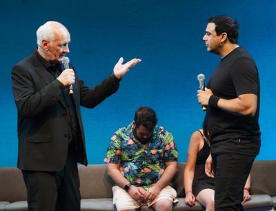 Colin Mochrie, Asad Mecci, and Hyprovisers Photo