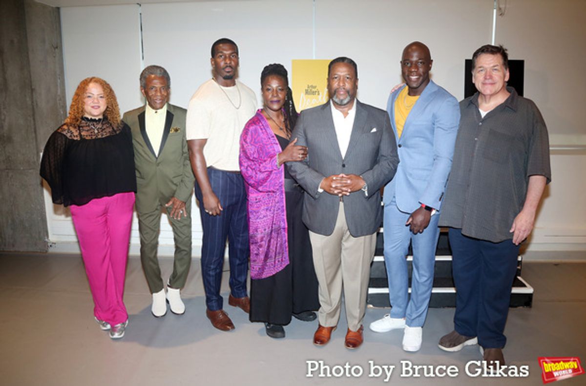 Director Miranda Cromwell, Andre De Shields, Khris Davis, Sharon D Clarke, Wendell Pierce, McKinley Belcher III and Delaney Williams  at 
