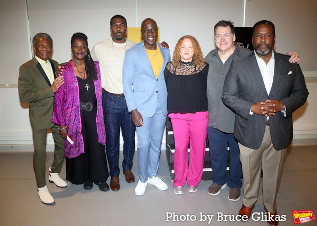 Andre De Shields, Sharon D Clarke, Khris Davis, McKinley Belcher III, Director Miranda Cromwell, Delaney Williams and Wendell Pierce at 