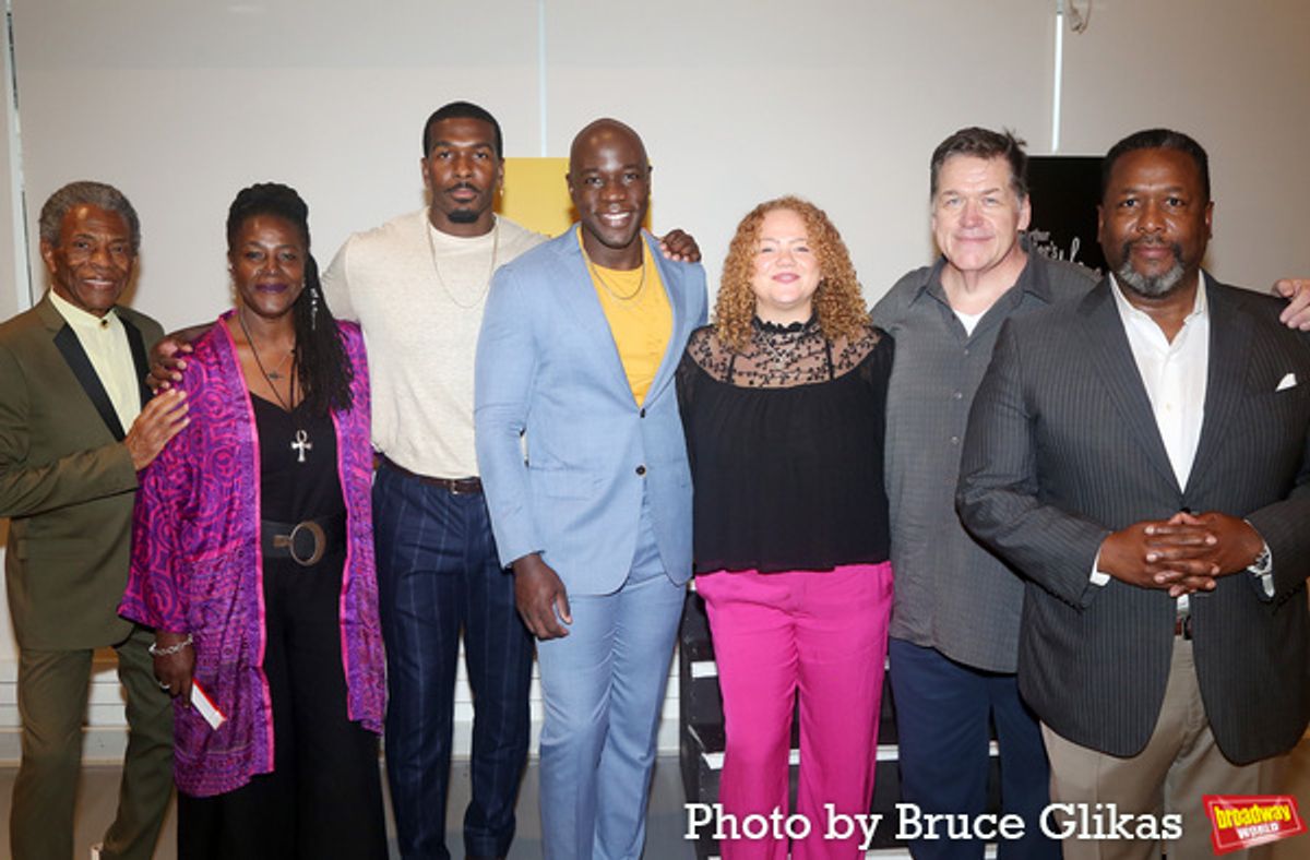 Andre De Shields, Sharon D Clarke, Khris Davis, McKinley Belcher III, Director Miranda Cromwell, Delaney Williams and Wendell Pierce at 