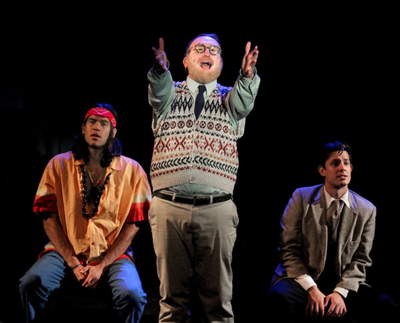 Foreground: Ethan Paulini as Ed Kleban
Background: Ira Kramer as Bobby and Jorge Donoso as Charley