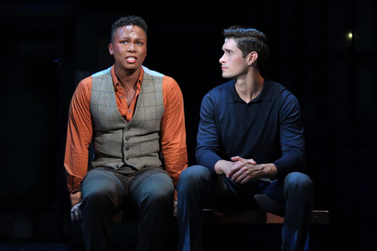 Luke Hamilton (Charlie Price) and Julian Malone (Lola/Simon)  at 