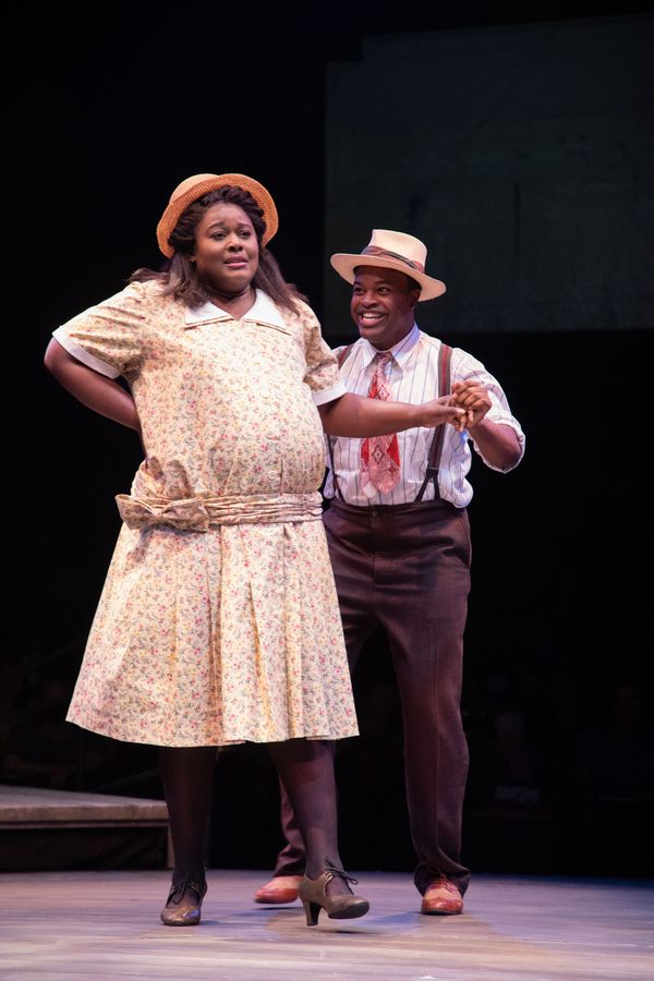 Amma Osei as Sofia and Matthew Frederick Harris as Harpo Photo