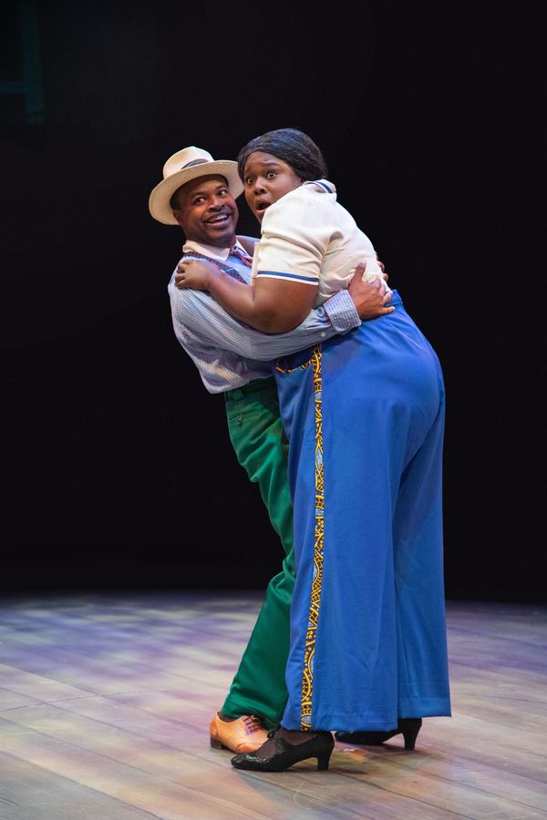  Matthew Frederick Harris as Harpo and Amma Osei as Sofia Photo