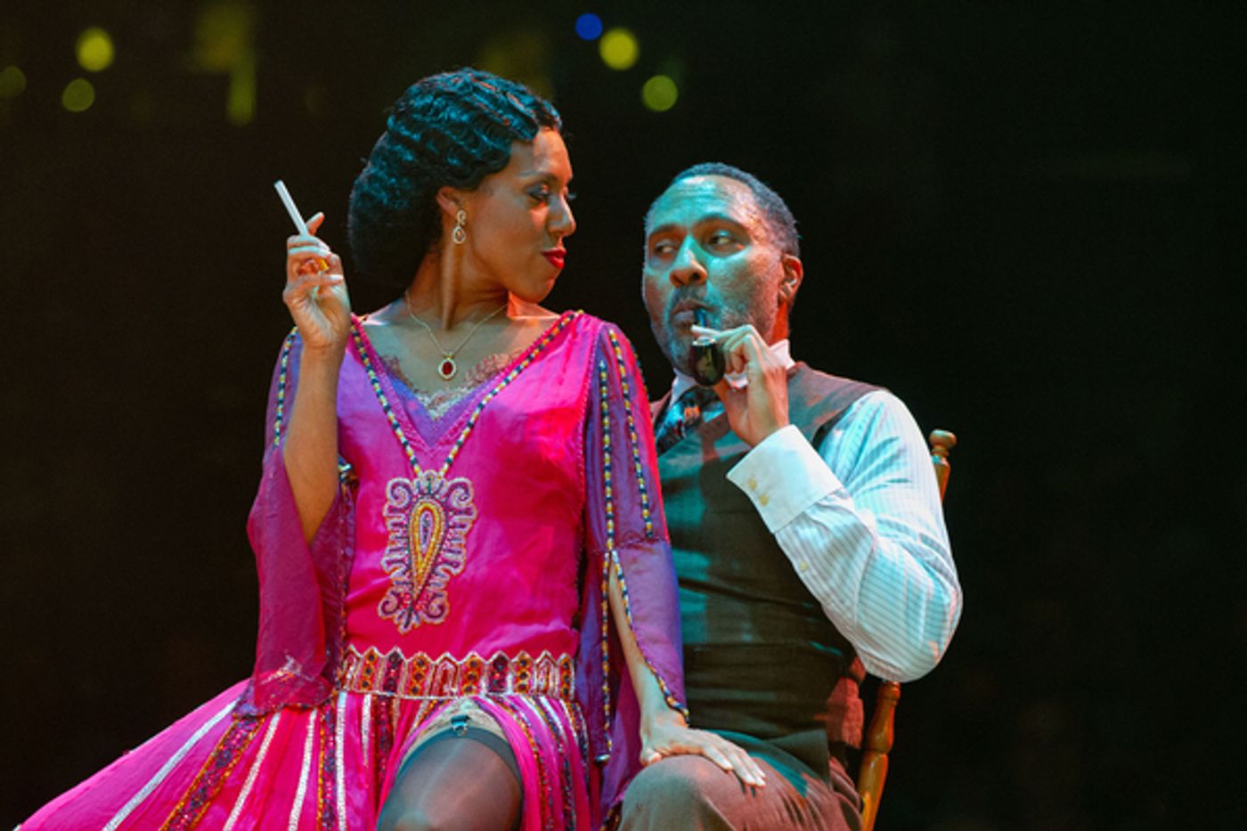 Christina Acosta Robinson as Shug Avery and Ken Robinson as Miste