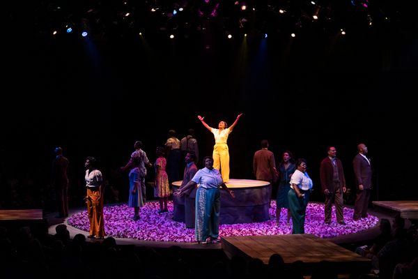 Angela Wildflower as Celie and the company  Photo