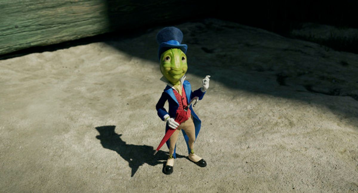 Jiminy Cricket (voiced by Joseph Gordon-Levitt) in Disney's live-action PINOCCHIO at 