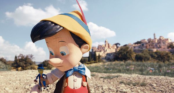 Jiminy Cricket (voiced by Joseph Gordon-Levitt) and Pinocchio (voiced by Benjamin Eva Photo