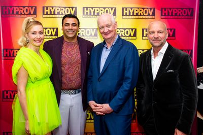 Sarah Power, Asad Mecci, Colin Mochrie, Jeff Andrews Photo