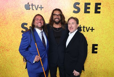 Jason Momoa and Jonathan Tropper, Executive Producer/Showrunner S3 Photo