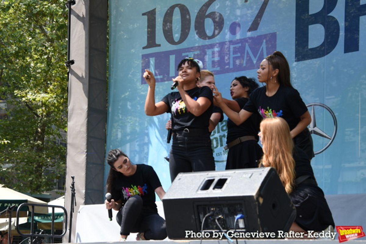 Cast of Six that includes-Holli' Conway, Ayla Ciccone-Burton, Nicole Young-Mi Lambert, Courtney Mack, Mallory Maedke and Keri Rene Fuller at 