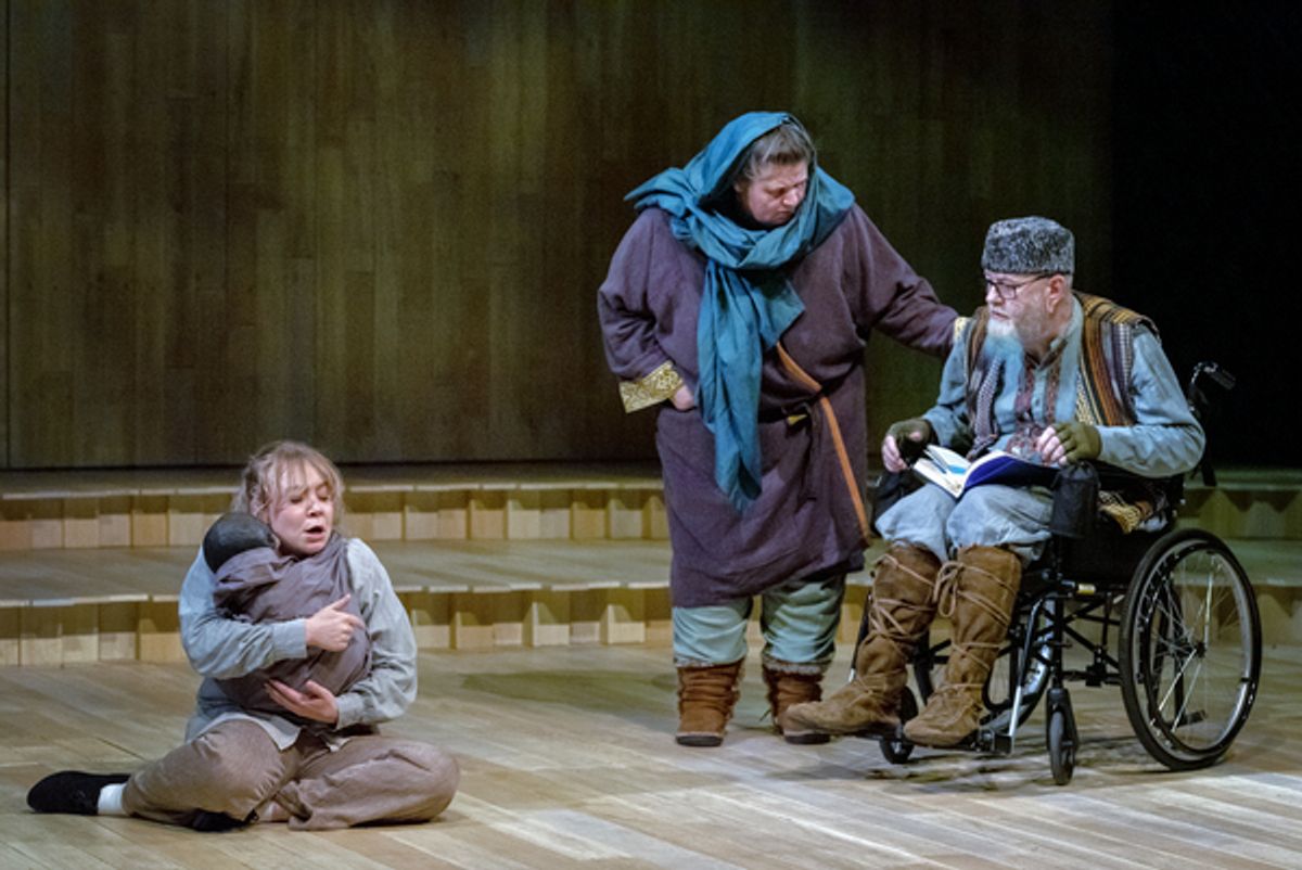 Daisy Ann Fletcher and company at Photos: First Look at THE DONCASTRIAN CHALK CIRCLE at Cast in Doncaster