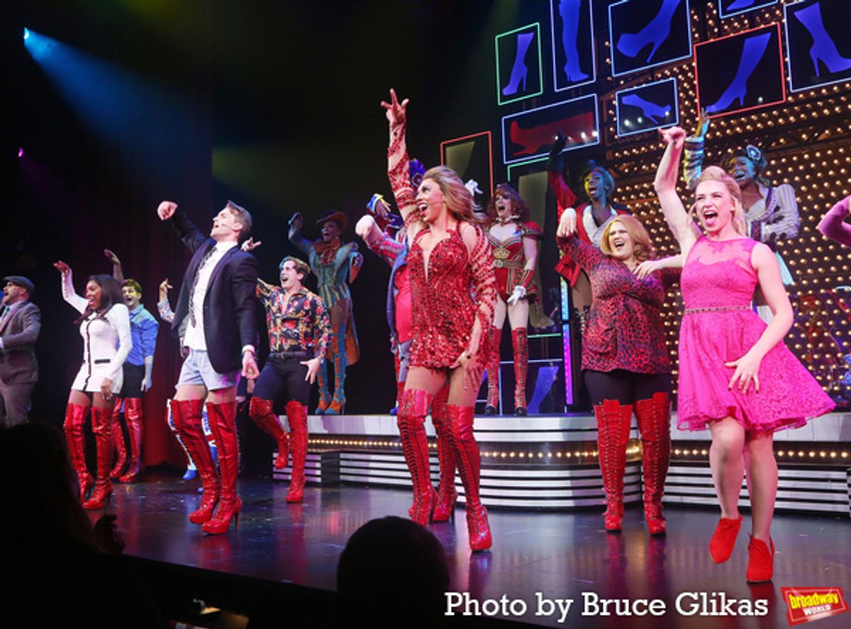 Brianna Stoute, Christian Douglas, Callum Francis, Danielle Hope and The Kinky Boots Cast at 