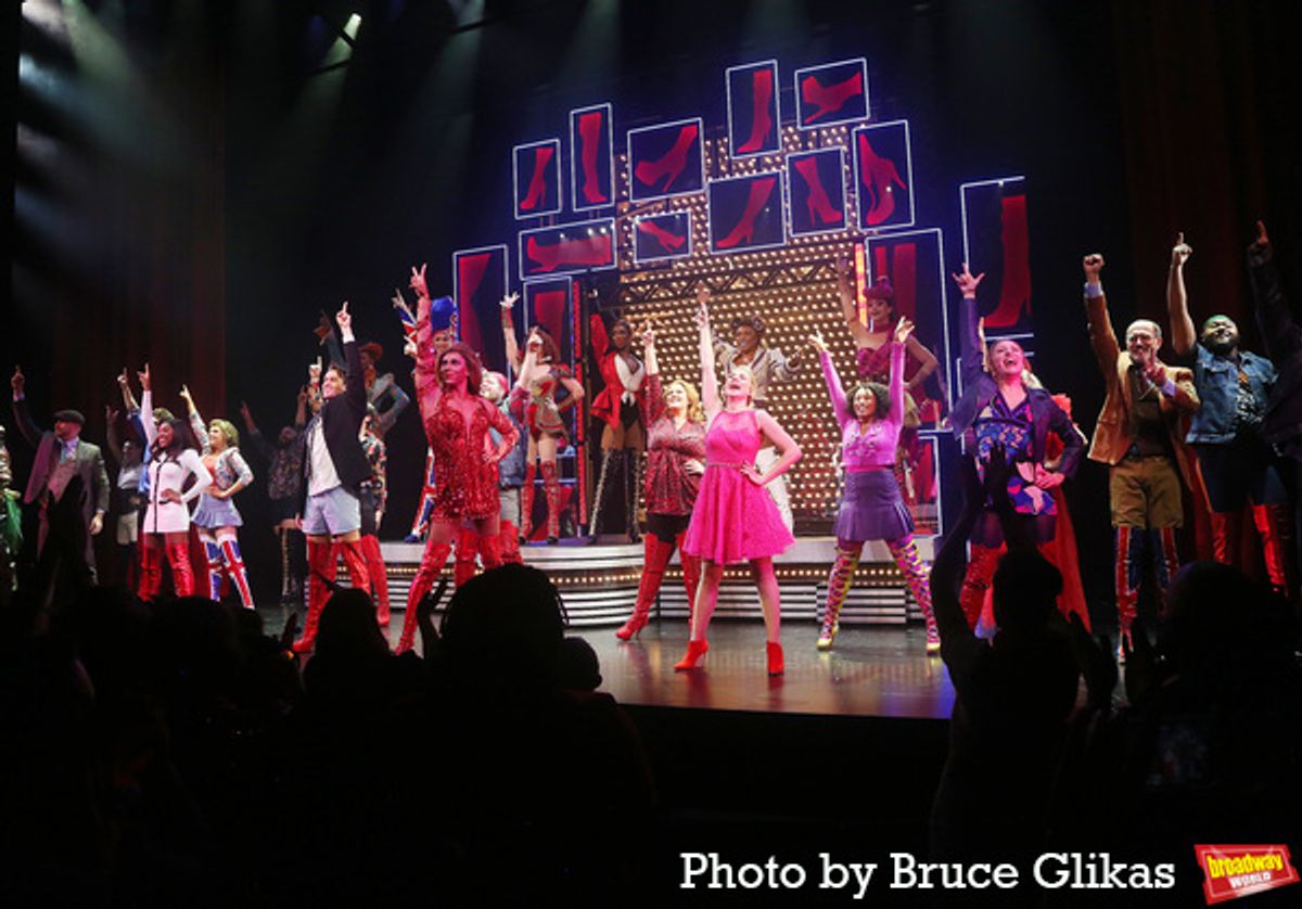 Brianna Stoute, Christian Douglas, Callum Francis, Danielle Hope and The Kinky Boots Cast at 