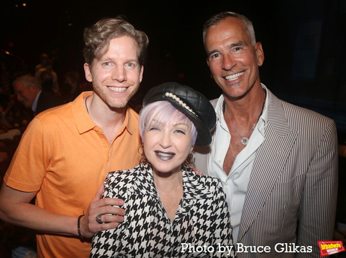 Cyndi Lauper, Stark Sands and Jerry Mitchell at 