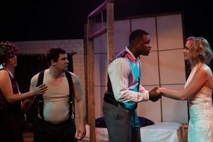 (L-R) LJ Bullen (Kate), Dustin Rothbart (Burrs), Marc Prince (Mr. Black), and Karylin Veres (Queenie) @ BroadwayWorld (L-R) LJ Bullen (Kate), Dustin Rothbart (Burrs), Marc Prince (Mr. Black), and Karylin Photo