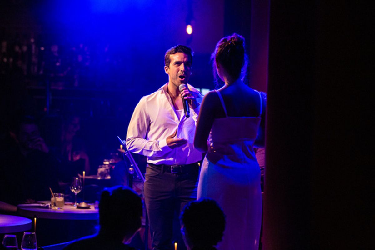 Brian Rodriguez and Jillian Mitchell at Photos: Michael Anthony Theatrical Debuts LIGHTS... CAMERA... BROADWAY at Chelsea Table and Stage