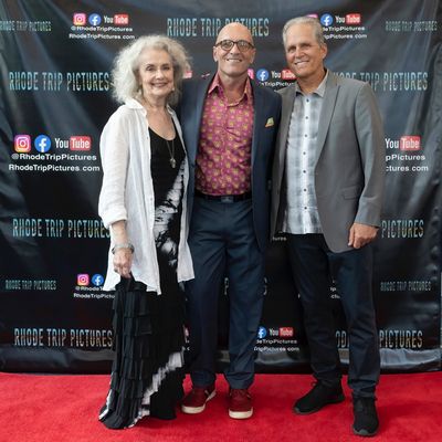 GREGORY HARRISON and MARY BETH PEIL with writer/director JAMES ANDREW WALSH Photo