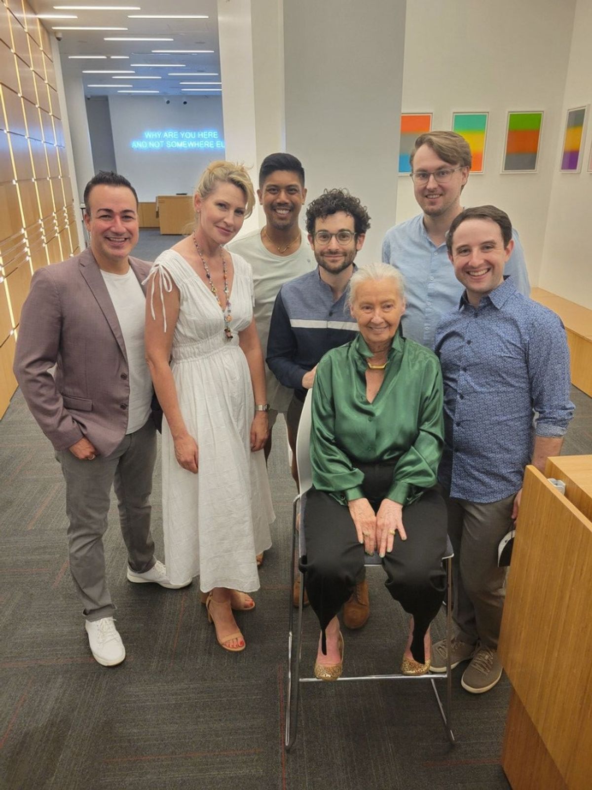 Pictured L to R: Caesar Samayoa, Luba Mason, J. Oconor Navarro, Noah Himmelstein, Paulette Haupt, Frankie Dailey, Joey Monda at 