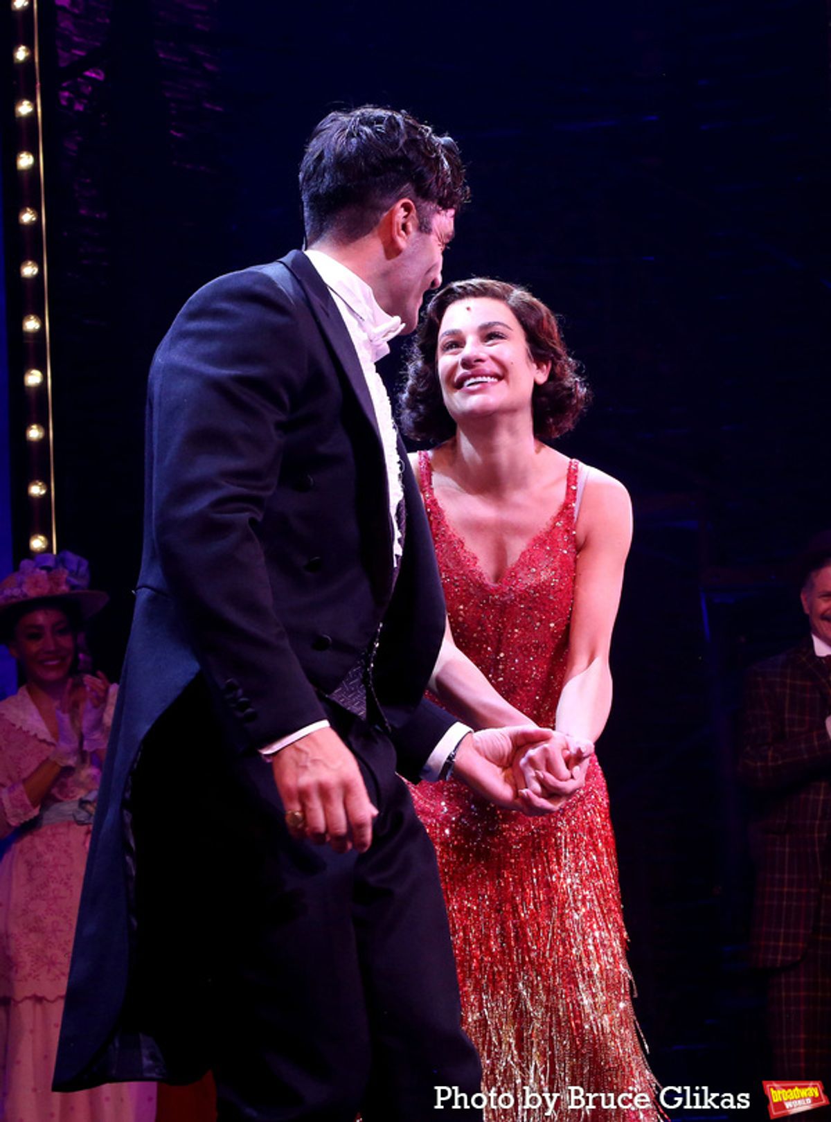 Ramin Karimloo and Lea Michele at 