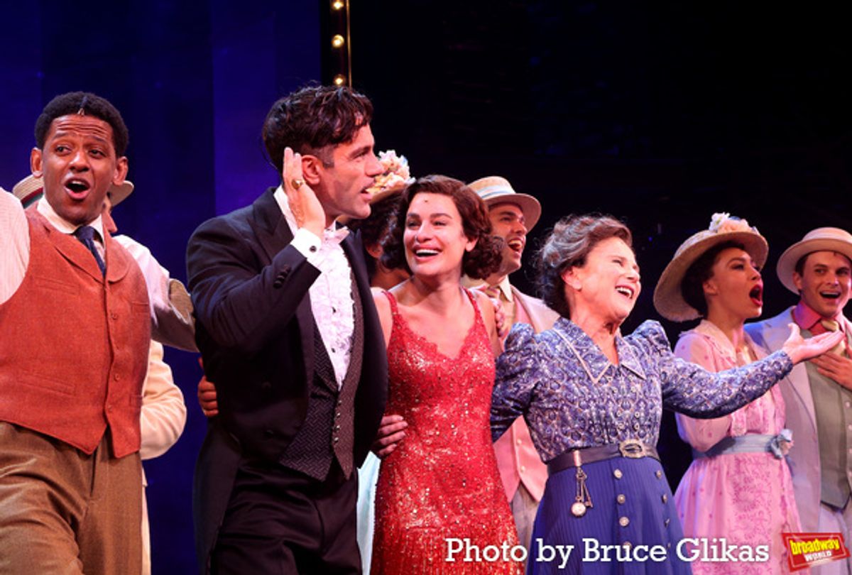 Jared Grimes, Ramin Karimloo, Lea Michele, Tovah Feldshuh and Cast at 