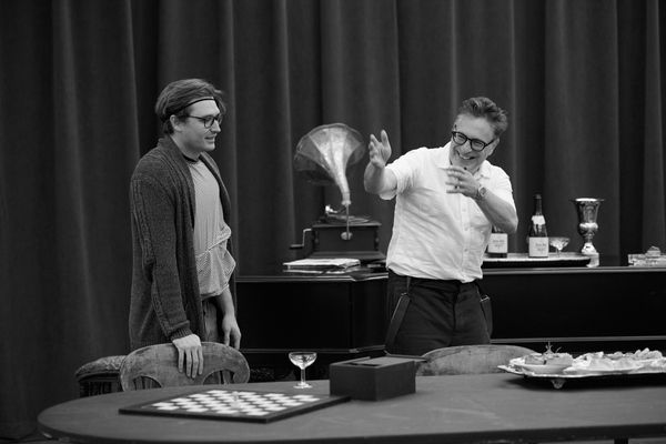 Seth Numrich and director Patrick Marber Photo