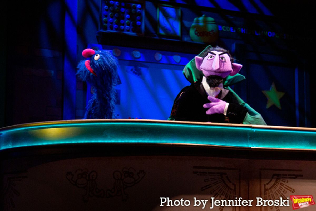 Grover, Count von Count at Photos: The Puppets of SESAME STREET: THE MUSICAL Meet the Press