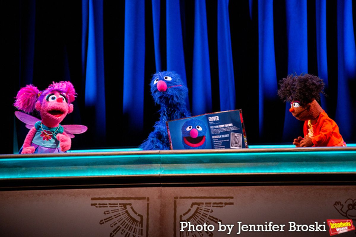 Abby Cadabby, Grover, Gabrielle at Photos: The Puppets of SESAME STREET: THE MUSICAL Meet the Press
