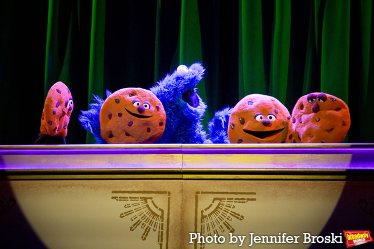Cookie Monster at Photos: The Puppets of SESAME STREET: THE MUSICAL Meet the Press