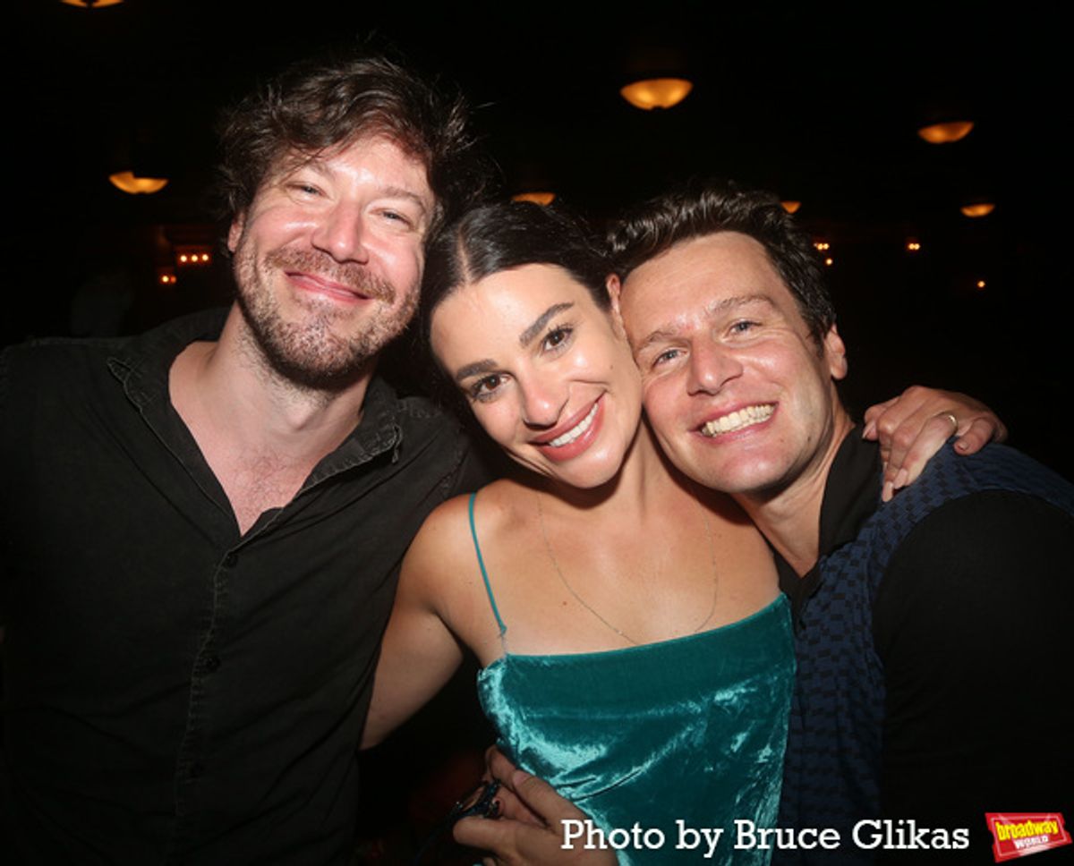 John Gallagher Jr., Lea Michele and Jonathan Groff at 
