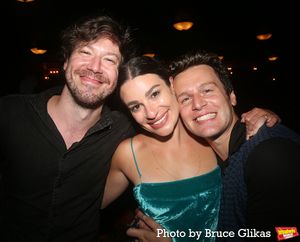John Gallagher Jr., Lea Michele and Jonathan Groff Photo