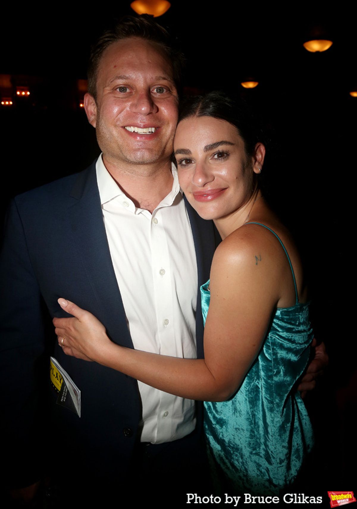 Zandy Reich and wife Lea Michele at 