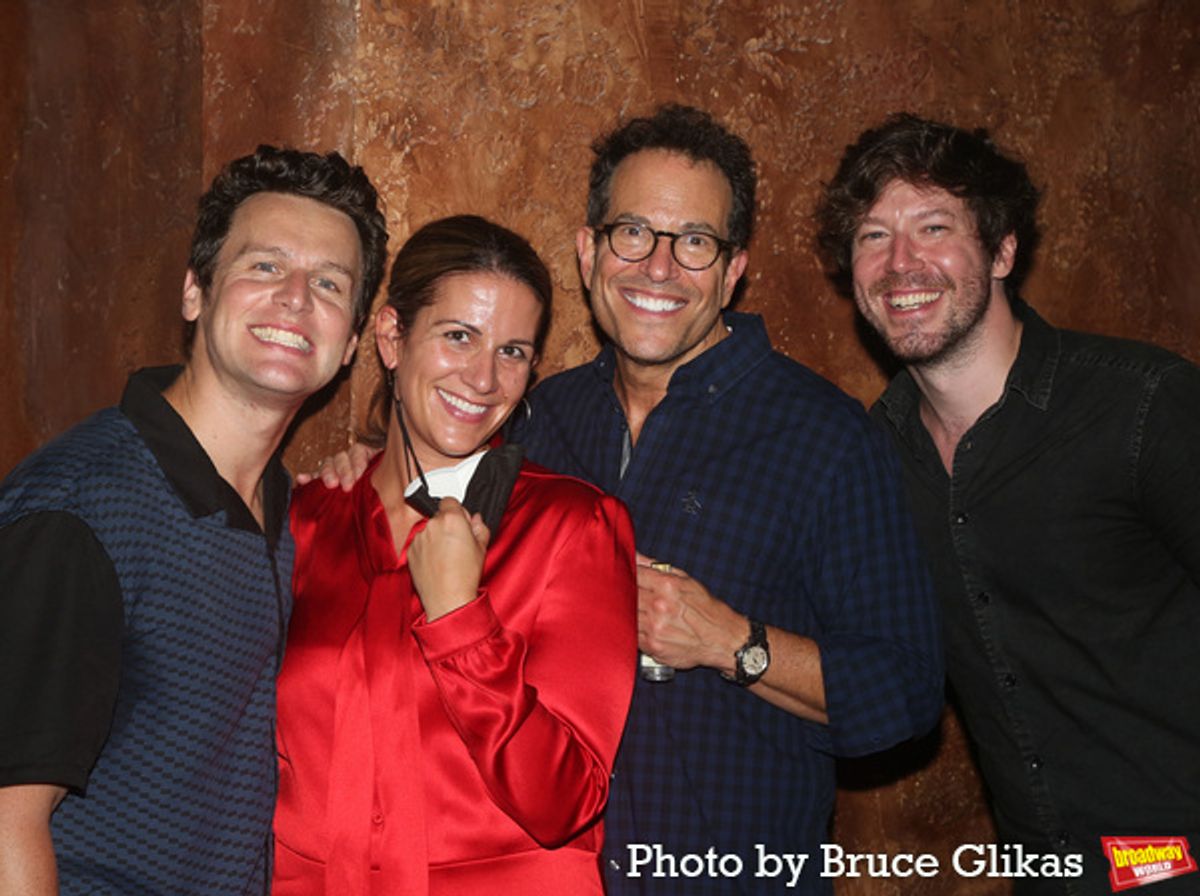 Jonathan Groff, Dr. Blythe Adamson, PhD, MPH, Michael Mayer and John Gallagher Jr. at 