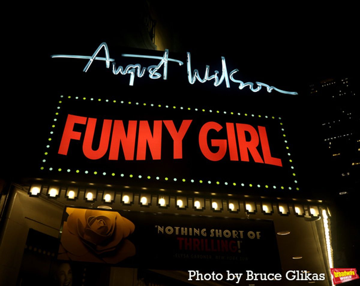 Signage at The August Wilson Theater at 