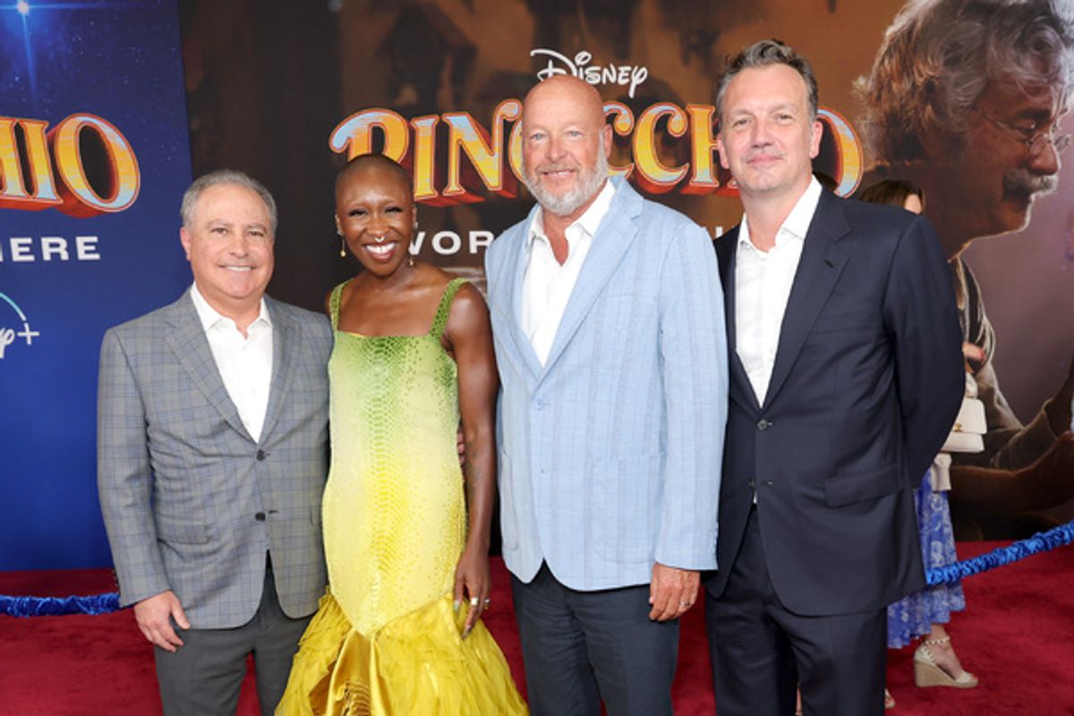 Alan Bergman, Chairman Walt Disney Studios, Cynthia Erivo, Bob Chapek, CEO Walt Disney Studios, and Sean Bailey, President, Walt Disney Studios Motion Picture Production at 