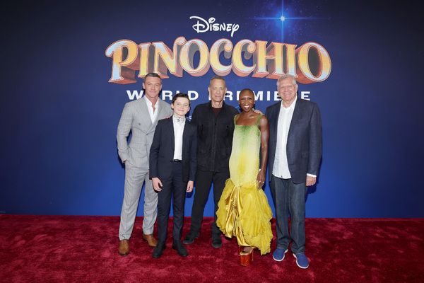 Luke Evans, Benjamin Evan Ainsworth, Tom Hanks, Cynthia Erivo, and Robert Zemeckis Photo