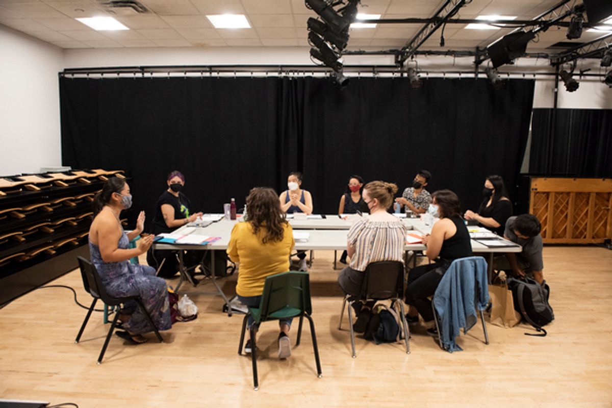 The cast and creative team of Heart Strings at Photos: Go Inside Rehearsals for the World Premiere of Atlantic For Kids' HEART STRINGS
