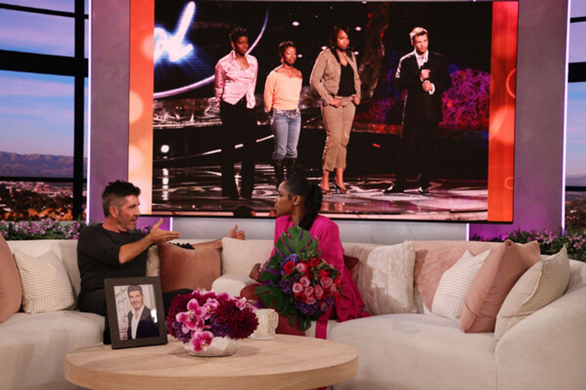 Simon Cowell & Jennifer Hudson at 