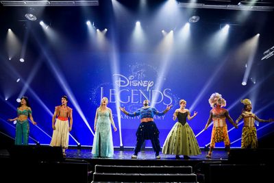 Cast members from Aladdin, Frozen, and The Lion King on Broadway Photo