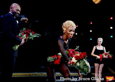 Brandon Victor Dixon as "Billy Flynn, Angelica Ross as "Roxie Hart" and Amra-Faye Wri Photo