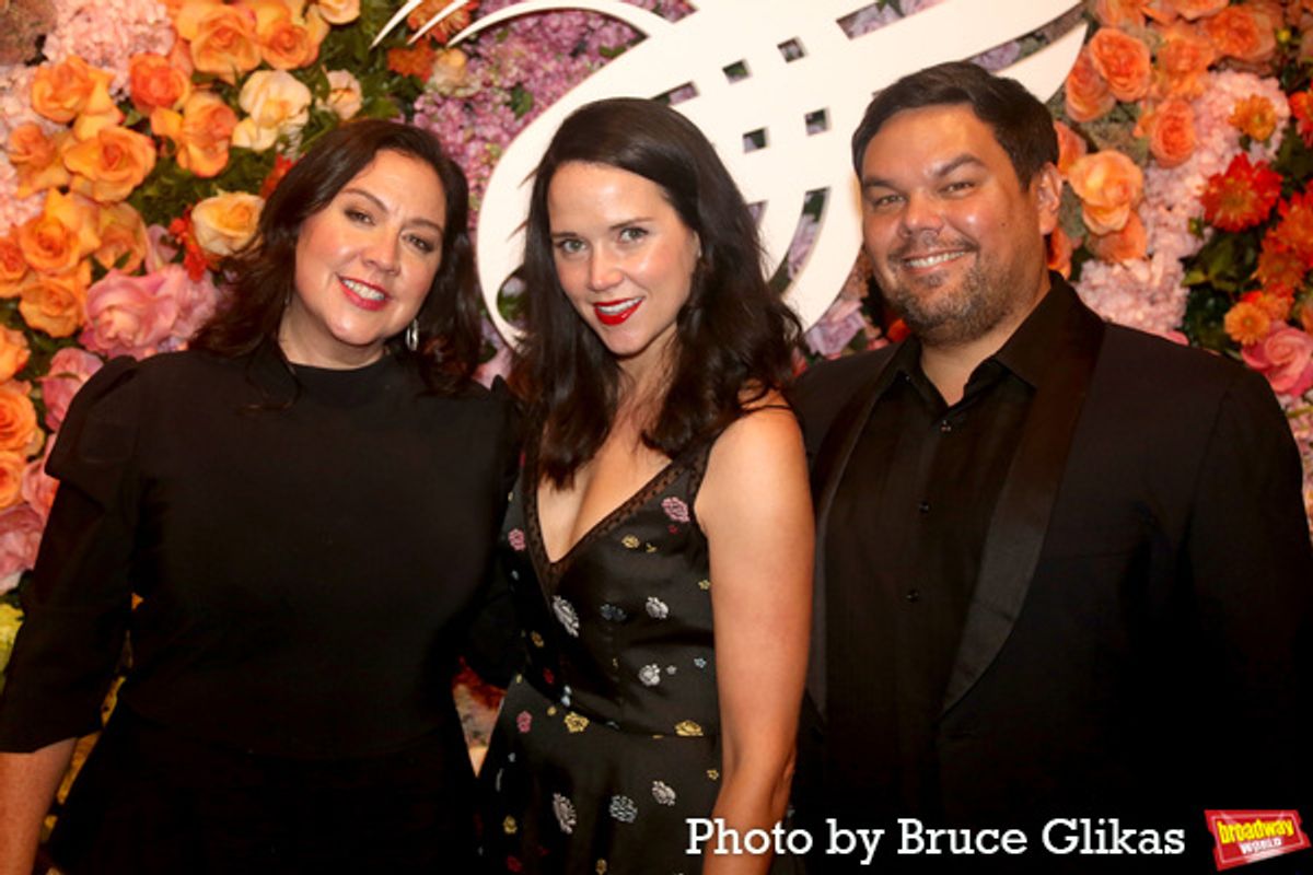Kristen Anderson-Lopez, Lindsay Anderson and Robert Lopez  at 