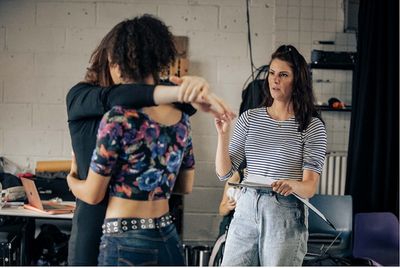 ABIGAIL THORN (left) TIANNA ARNOLD (centre) and Director NATASHA RICKMAN (left) Photo
