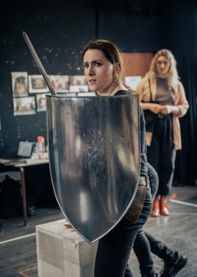 ABIGAIL THORN (centre) and JONI AYTON-KENT (right)  Photo