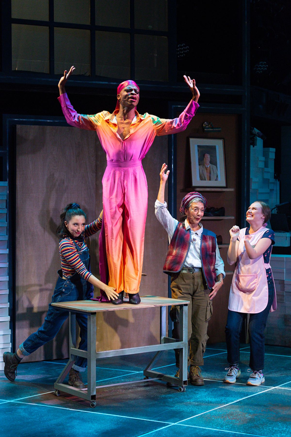 The cast at 