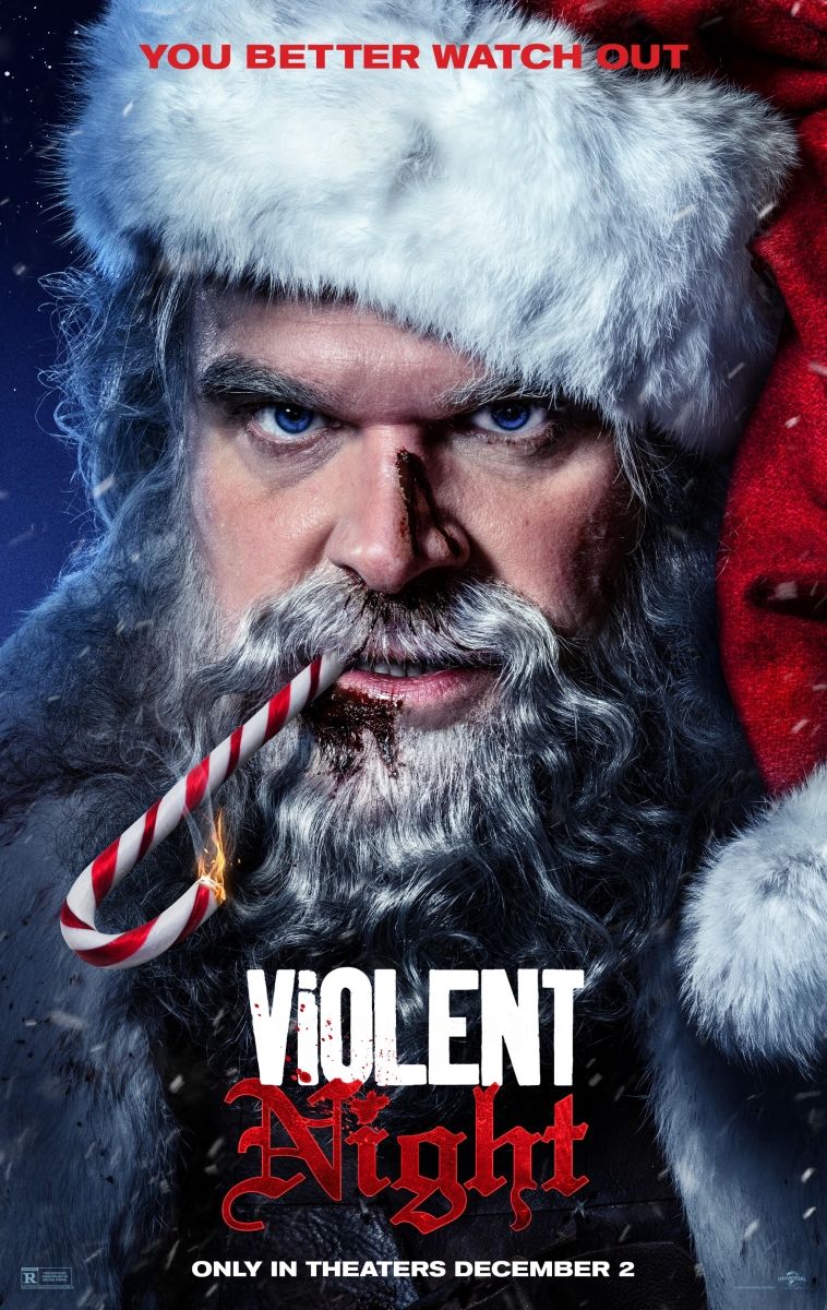 Photo: David Harbour Stars in VIOLENT NIGHT Horror Holiday Film Poster  Image