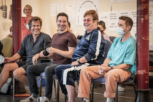 Rupert Goold, James Graham, Elton John, Jake Shears Photo