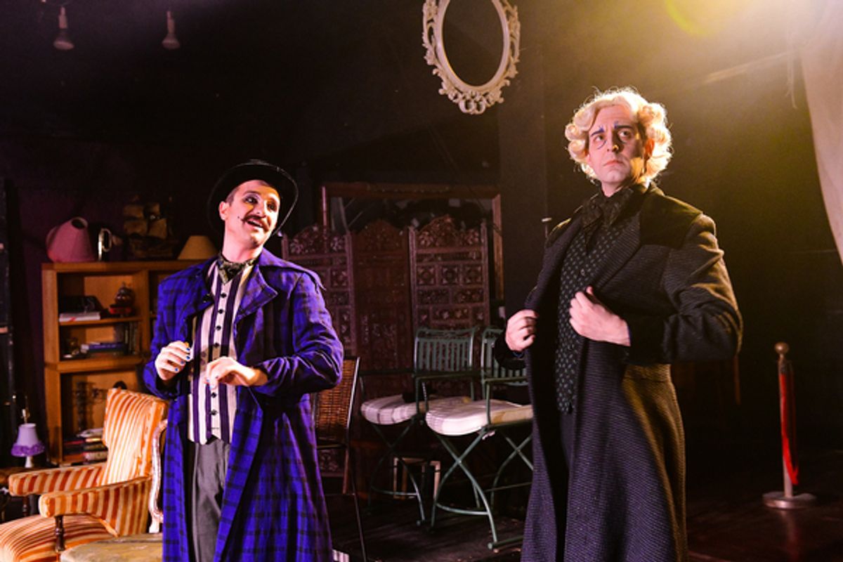 Quinn Rigg and Charlie Mann with the cast at Photos: First Look at Kokandy Productions' SWEENEY TODD at The Chopin Theatre